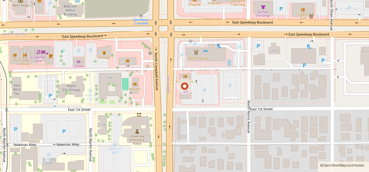 Mapa con la ubicación de Berry Good, 1058 N Campbell Ave, Tucson AZ 85719