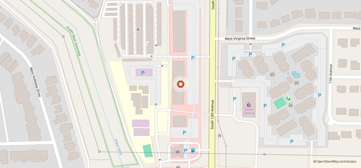 Mapa con la ubicación de Classic Donut and Wings, 5650 S 12th Ave Suite 180, Tucson Arizona 85706