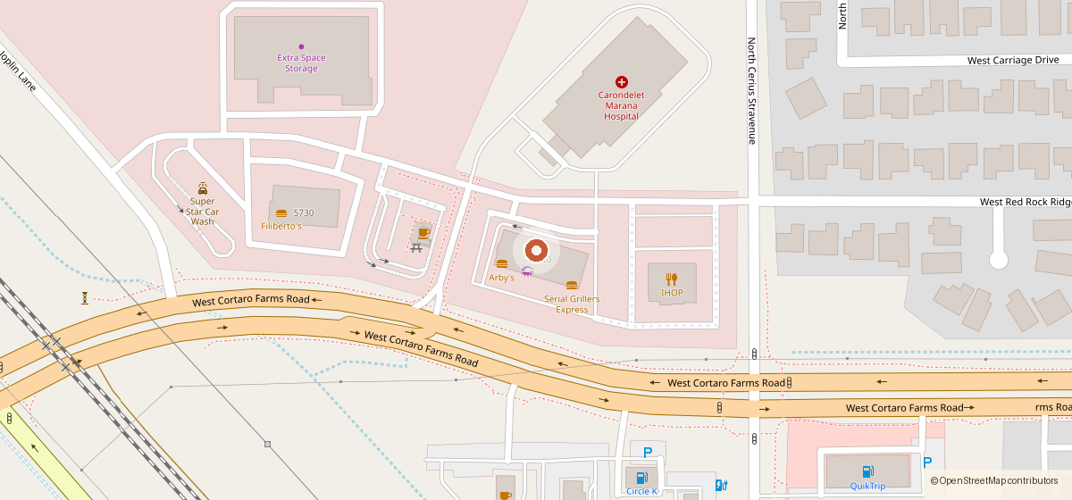 Mapa con la ubicación de Istanbul Mediterranean Express, 5660 W Cortaro Farms Rd, Marana AZ 85742