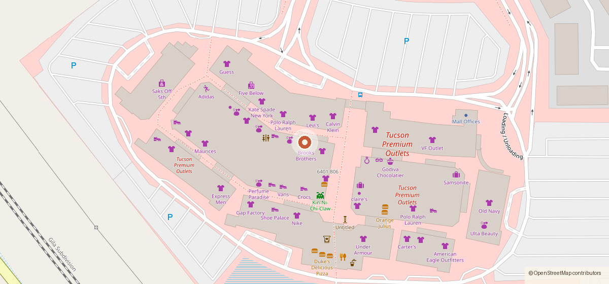 Mapa que muestra la ubicación de Samurai Teppan Steak and Sushi, 6401 W Marana Center Blvd, Marana AZ 85742