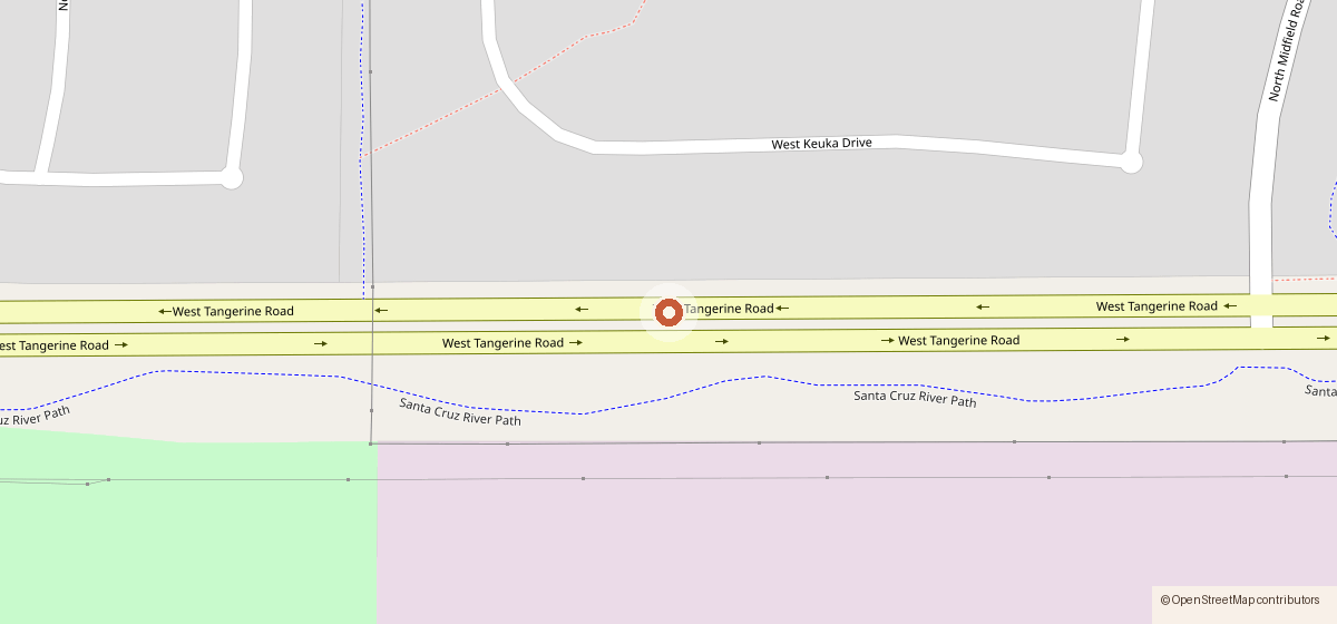 Mapa con la ubicación de CHIPOTLE MEXICAN GRILL #5674, 11302 W TANGERINE ROAD MARANA, AZ 85653 USA