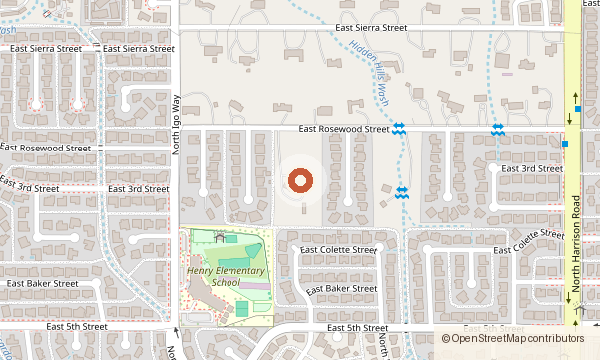Mapa que muestra 9220 E. Rosewood St.