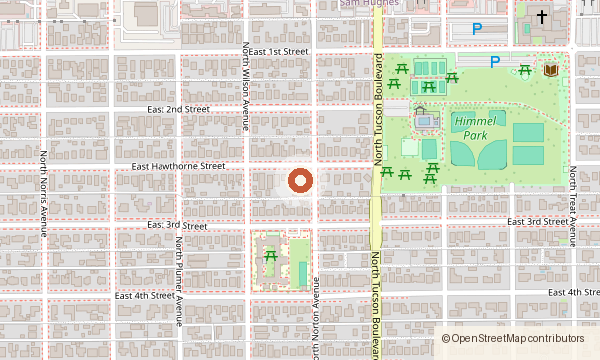 Mapa que muestra 2340 E. Hawthorne St.